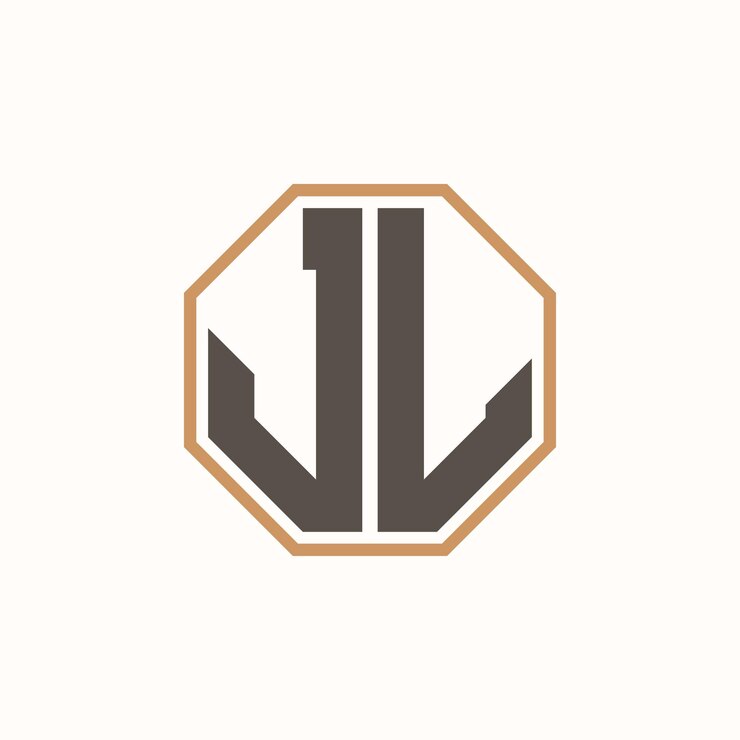 Vector carta moderna jl logotipo para la identidad de marca de negocios corporativos diseño creativo del logotipo jl