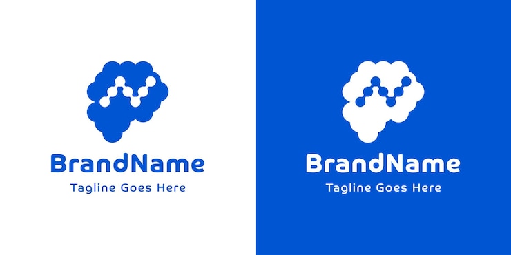 Vector carta n cerebro logotipo para negocios relacionados con el cerebro con n inicial