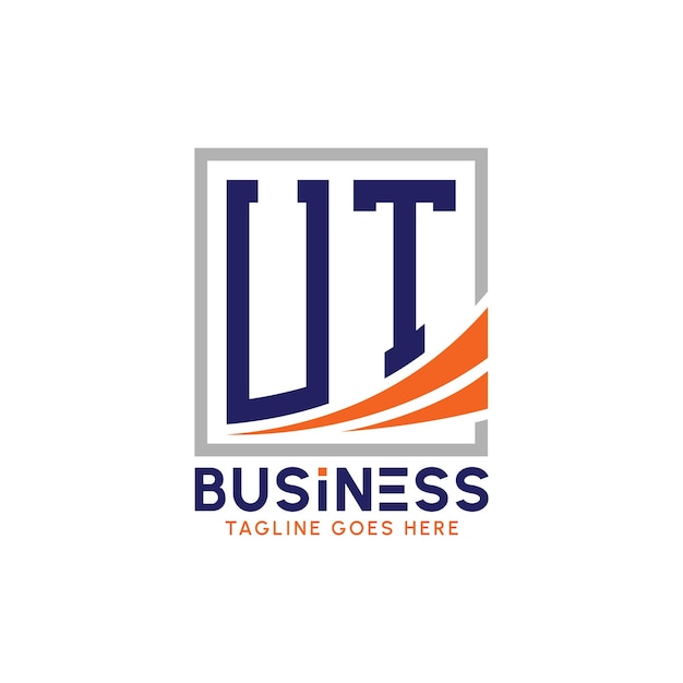Carta de negocio de UT Logotipo moderno de UT para la marca corporativa Logotipo de éxito de crecimiento de UT