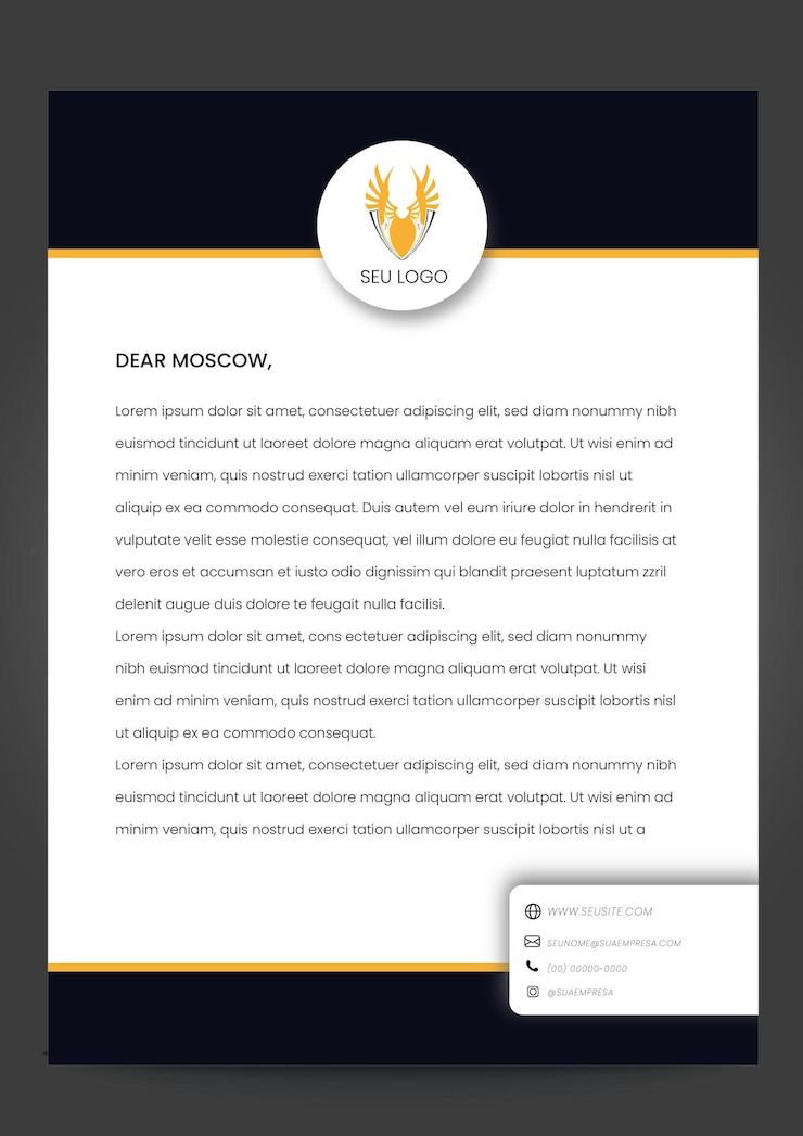 Vector carta de negocios