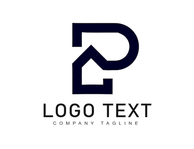 Carta P Construcción inmobiliaria Diseño del logotipo Ilustración vectorial