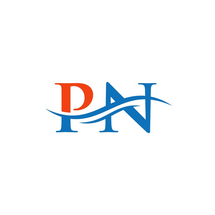 Vector carta pn creativa con concepto de lujo diseño de logotipo pn moderno para identidad empresarial y empresarial