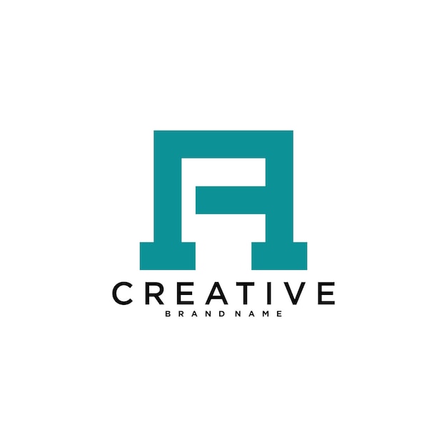 Carta resumida Un diseño de logotipo Idea de logotipo moderna Vector Premium
