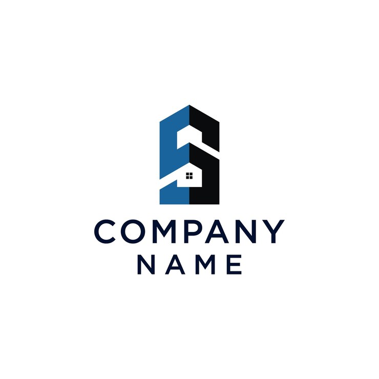 Carta S Hexágono Diseño del logotipo de la casa Ícono del símbolo vectorial