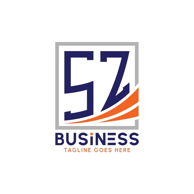 Carta SZ Logotipo de negocio Logotipo moderno de SZ para la marca corporativa Logotipo de éxito de crecimiento de SZ
