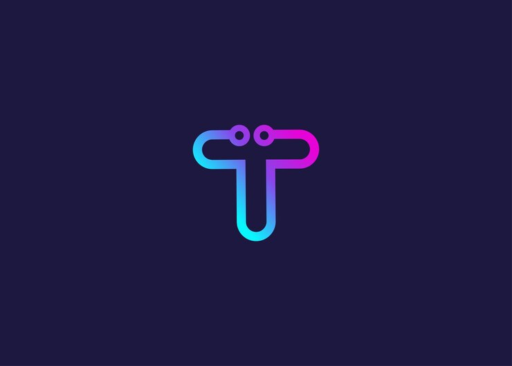Vector carta t tecnología plantilla de diseño de logotipo de monograma vectorial carta t molécula ciencia y biotecnología