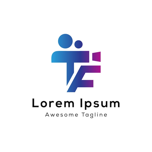 Carta TF con diseño del logotipo en forma de cámara