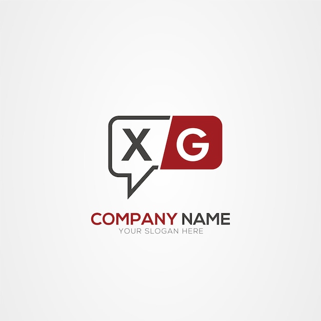 Carta XG GX logotipo tecnológico diseño de chat diseño de robot de comunicación diseño de logotipo vectorial