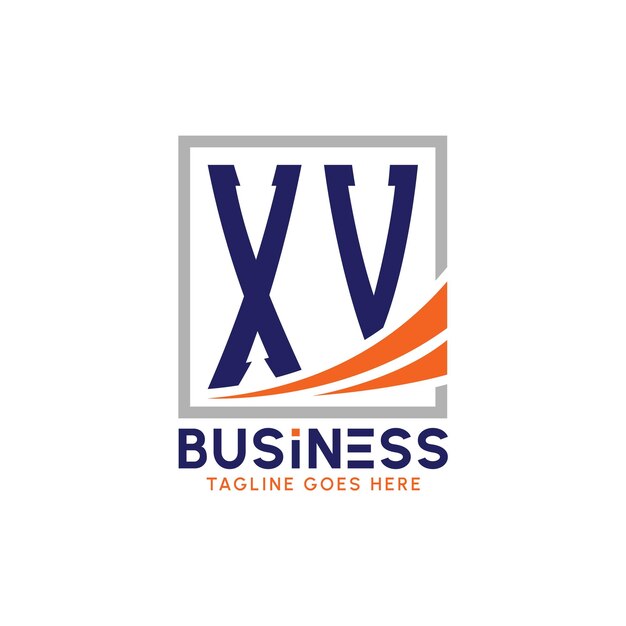 Carta XV Logotipo de negocios Logotipo moderno XV para la marca corporativa Logotipo de éxito de crecimiento XV