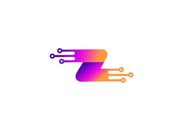 Carta Z Tecnología modelo de diseño de logotipo de monograma vectorial Carta Z molécula Ciencia y biotecnología