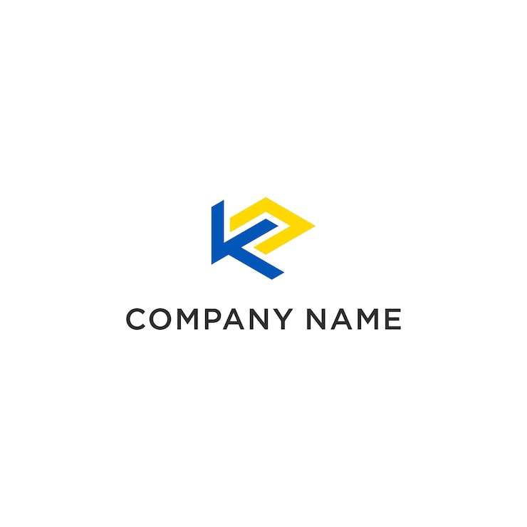 Vector cartas del alfabeto iniciales logotipo del monograma kp