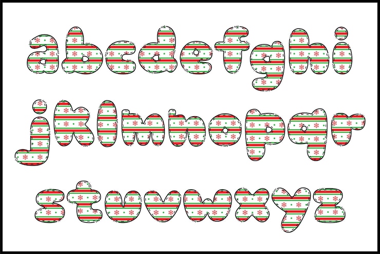 Vector cartas de feliz navidad hechas a mano color arte creativo diseño tipográfico