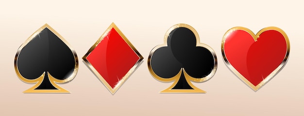 Las cartas llevan símbolos brillantes y brillantes.