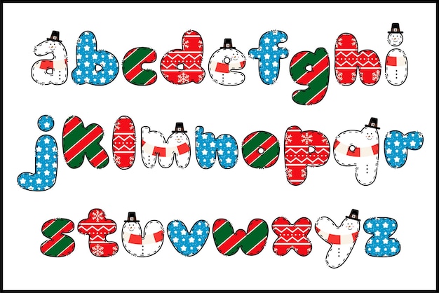 Cartas de Navidad hechas a mano color arte creativo diseño tipográfico