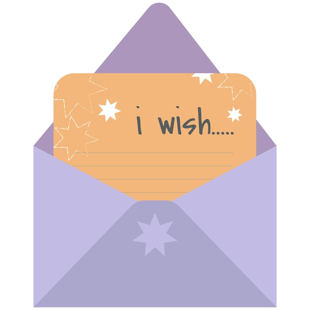 Cartas de Navidad en sobres abiertos para Santa. El mensaje de los niños para Santa Claus.