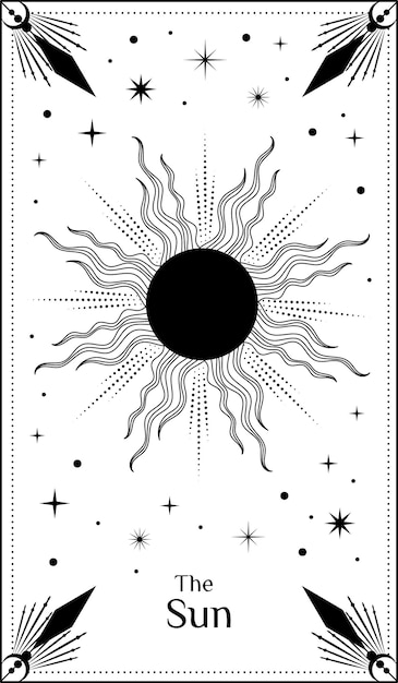 Cartas del tarot Adivinación Cartel místico Ilustración vectorial