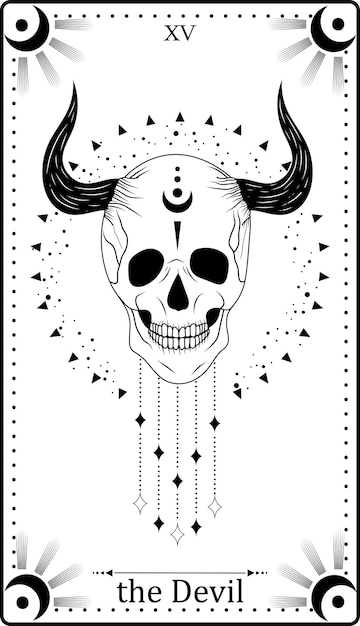 Cartas del tarot cartel místico adivinación cubierta de arcanos mayores ilustración vectorial