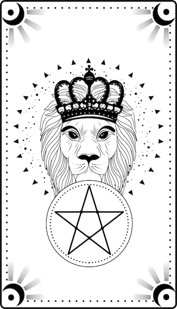 Cartas del tarot cartel místico adivinación cubierta de arcanos mayores ilustración vectorial