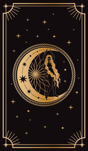 Cartas del tarot Cartel místico Cartas metafóricas Gráficos vectoriales