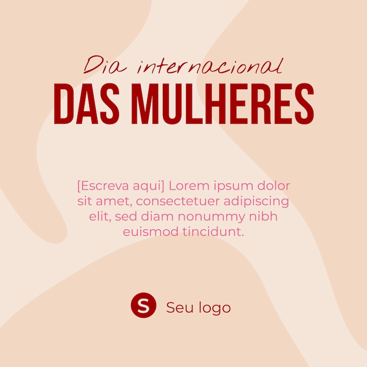 Vector cartaz de ilustração do dia da mulher