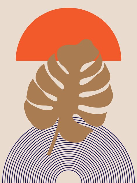 cartel abstracto decoración de paredes de arte moderno