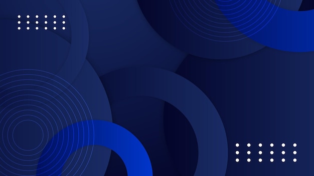 Cartel abstracto de fondo azul con red de tecnología dinámica Ilustración vectorial