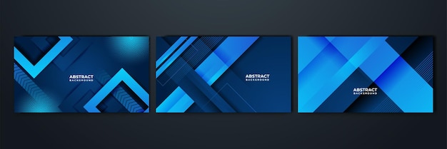 Cartel abstracto de fondo azul con red de tecnología dinámica Ilustración vectorial