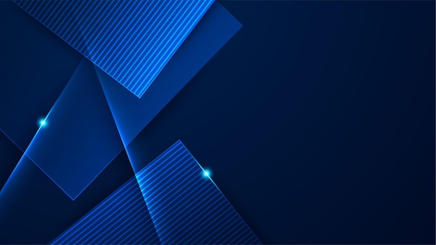 Cartel abstracto de fondo azul con red de tecnología dinámica Ilustración vectorial