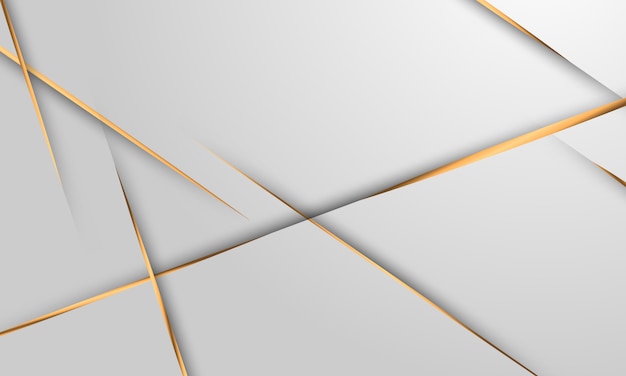 Cartel abstracto fondo gris y oro con ondas dinámicas. Ilustración de red de tecnología.