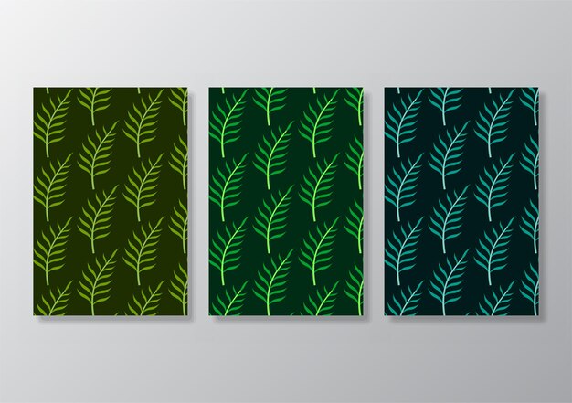 El cartel abstracto de las hojas tropicales cubre el fondo