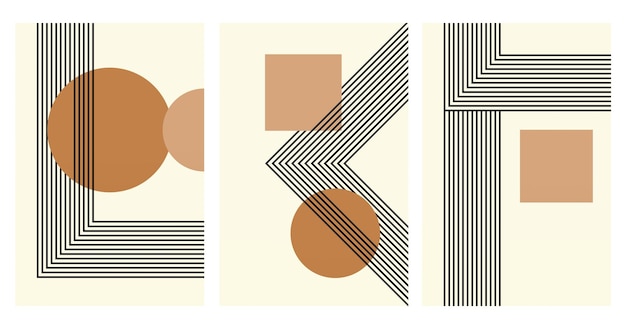 Cartel abstracto de mediados de siglo Moderno Impresiones de colores Arte geométrico Impresión Formas geométricas Impresión contemporánea Arte mural abstracto