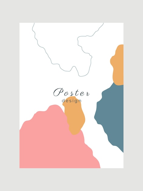 Cartel abstracto con objeto minimalista en el fondo Banner postal o diseño de portada de folleto Concepto de ilustración vectorial