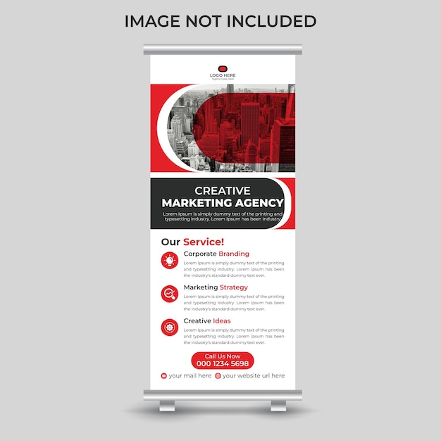 Un cartel para una agencia de marketing que dice 'agencia de marketing creativo'