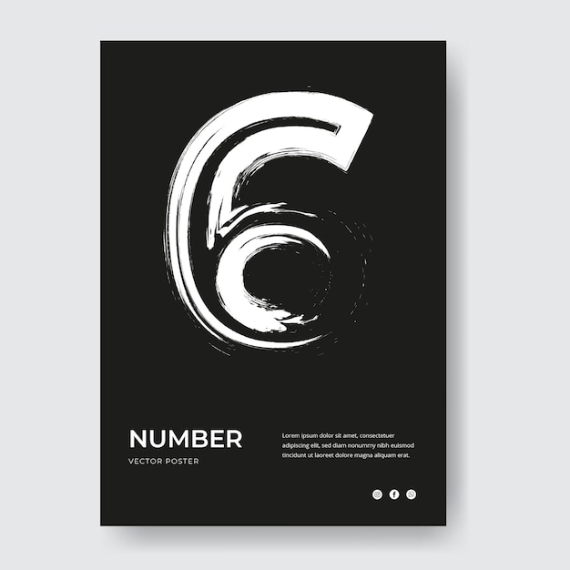Cartel del alfabeto con líneas minimalistas