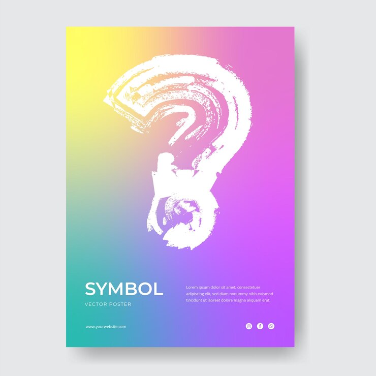 Vector cartel del alfabeto con líneas minimalistas