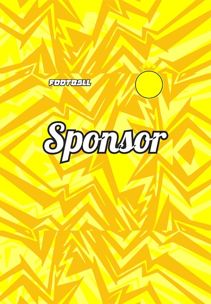 un cartel amarillo para un evento deportivo para la marca de fútbol