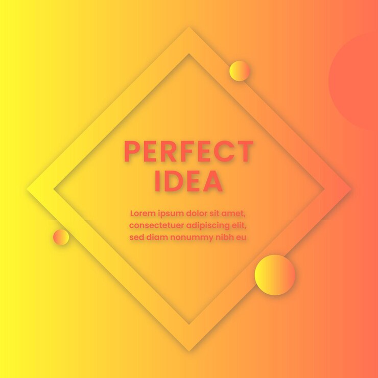 Vector un cartel amarillo y naranja con un fondo rojo y narenja