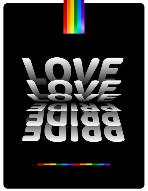 Cartel de amor y orgullo lgbtq