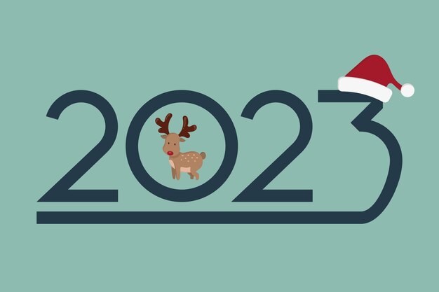 Vector cartel de año nuevo 2023