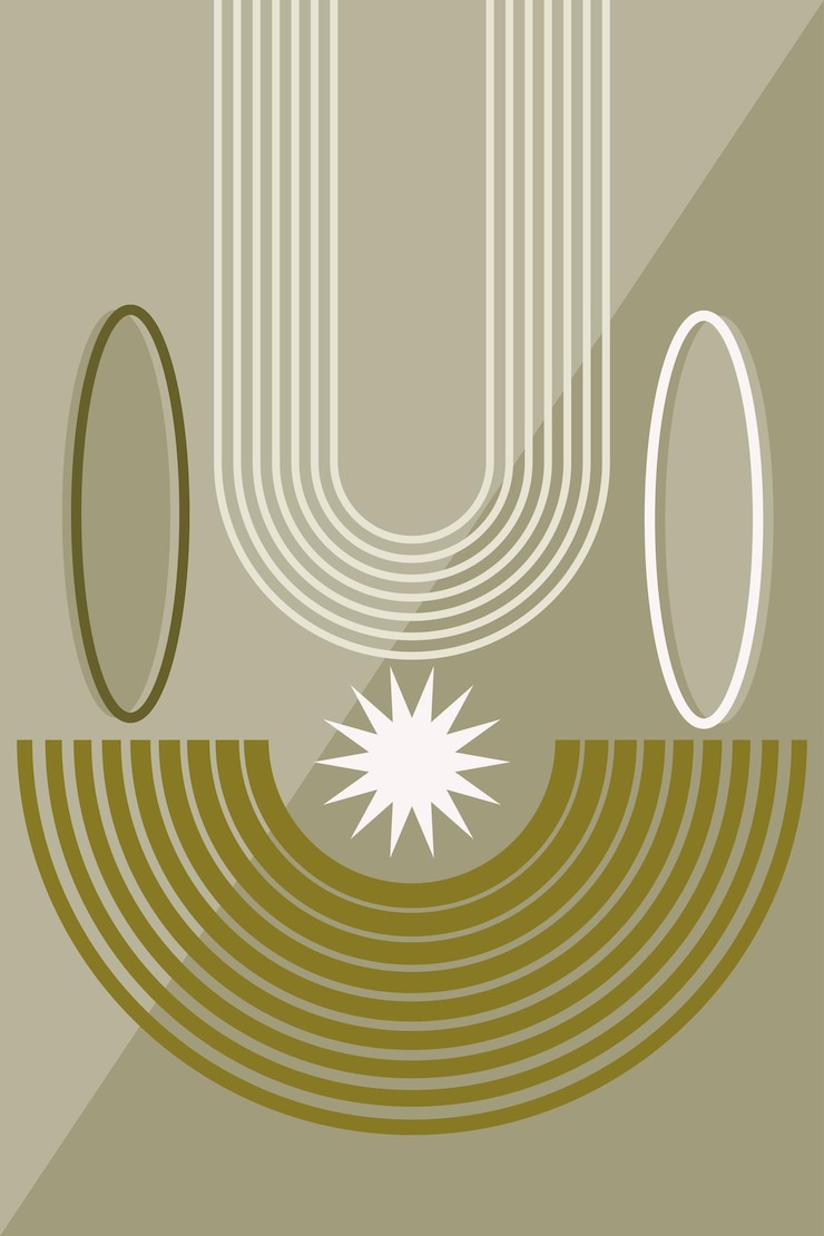 Vector cartel de arco de boho fondo de patrón de arco iris boho abstracto para diseño invitación de tarjeta contemporánea