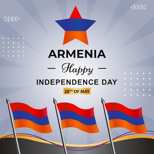 Un cartel de armenia con banderas y la palabra armenia