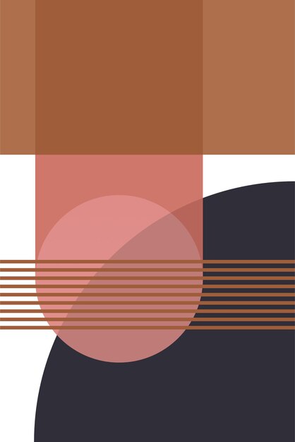 Un cartel de arte de pared con un fondo geométrico abstracto y plano