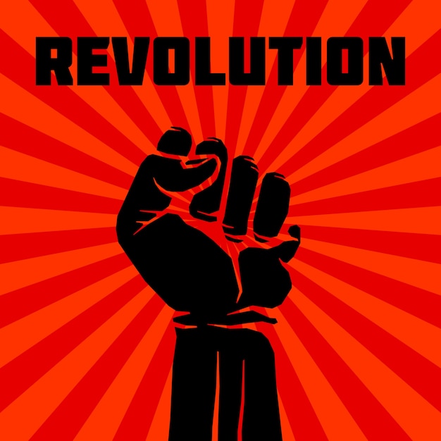 Vector cartel de arte de revolución rebelde