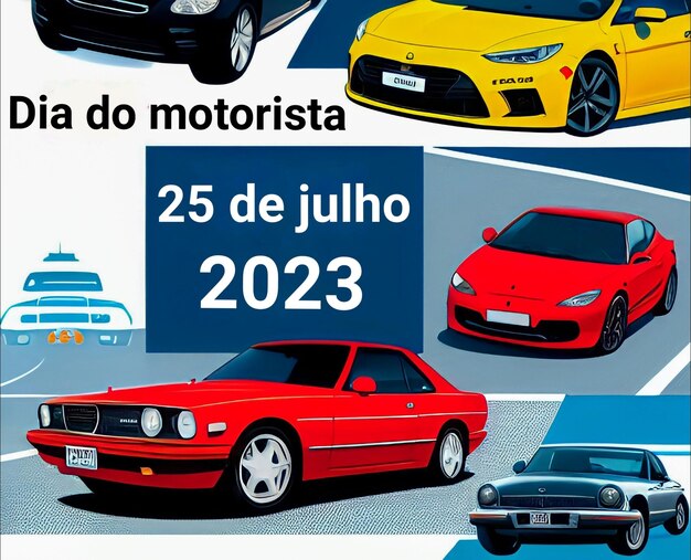 Vector un cartel con un auto que dice 