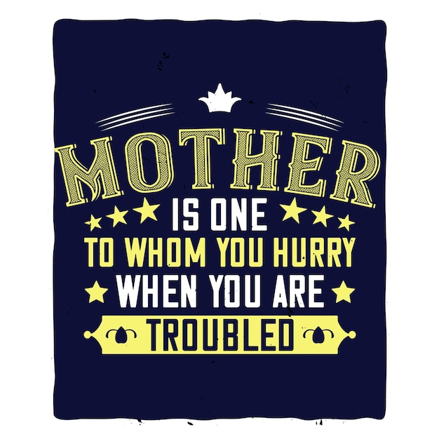 un cartel azul y amarillo con un mensaje que dice que la madre debe ser herida
