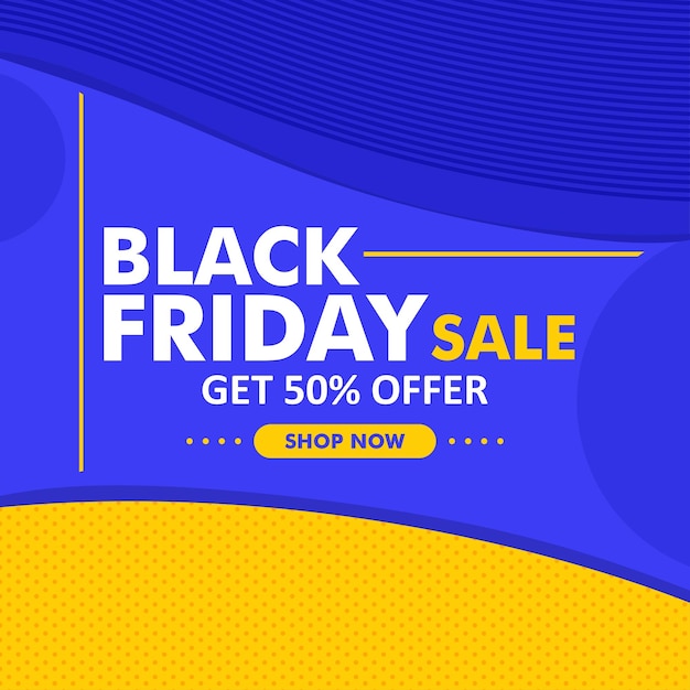 Un cartel azul y amarillo que dice venta de viernes negro