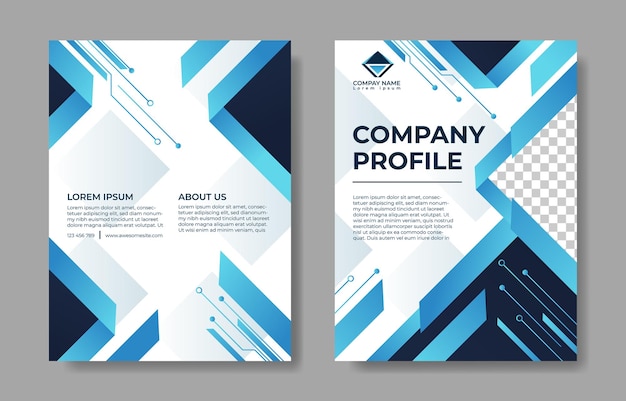 un cartel azul y blanco con el logotipo de la empresa