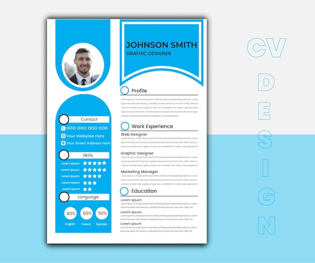 un cartel azul y blanco con la marca de la empresa