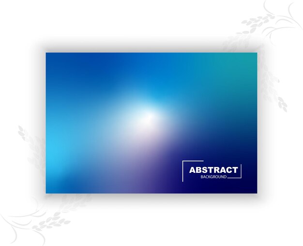 un cartel azul y blanco que dice abstracto en él