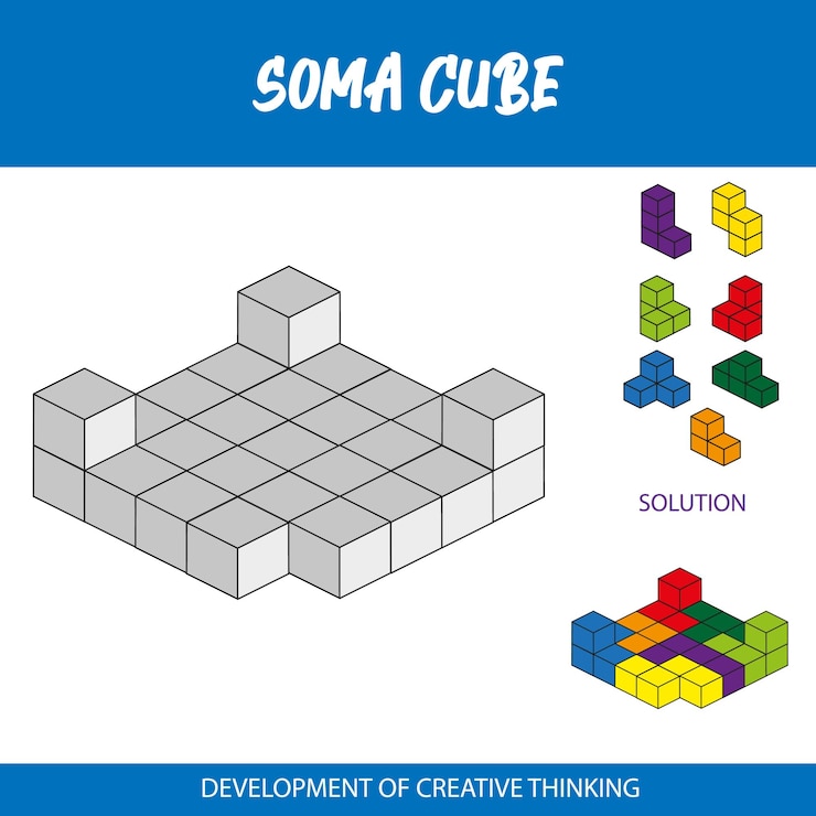 Vector un cartel azul y blanco que dice cubo de soma.